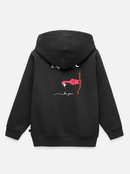 Be Different Flamingo Be You Autism Flamingo - Premium børne hættetrøje økologisk - sort