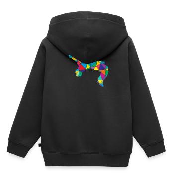 Freerunner Polygon Backflip - Sweat Premium à capuche enfant bio - noir - Dos - AI Model Kid Male (0cm)
