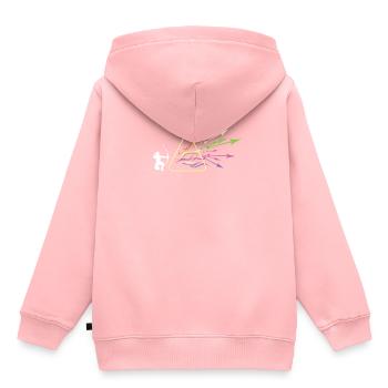 Archer Prism Rainbow Light Physics - Sweat Premium à capuche enfant bio - rose - Dos - AI Model Kid Female (0cm)