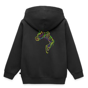 Parkour Backflip - Sweat Premium à capuche enfant bio - noir - Dos - AI Model Kid Male (0cm)