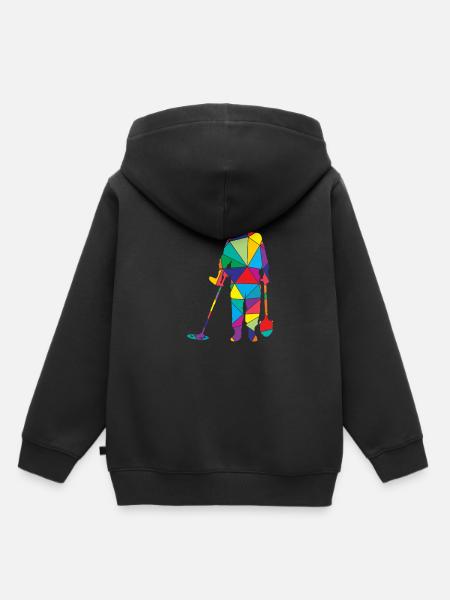 Metalldetektor Polygon Sondler - Kinder Premium Organic Hoodie - Schwarz