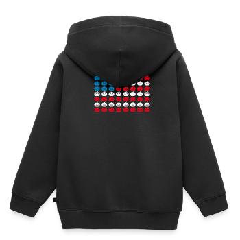 Halloween-Kürbis amerikanische Flagge Patriotismus - Kinder Premium Organic Hoodie - Schwarz - Hinten - AI Model Kid Male (0cm)