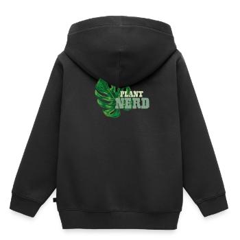 Plant Nerd Plant Monstera Gardener Window Leaf - Sweat Premium à capuche enfant bio - noir - Dos - AI Model Kid Male (0cm)