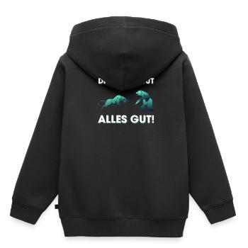 Dividende Gut Alles Gut - Kinder Premium Organic Hoodie - Schwarz - Hinten - AI Model Kid Male (0cm)