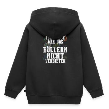 Ich lasse mir das Böllern nicht verbieten - Kinder Premium Organic Hoodie - Schwarz - Hinten - AI Model Kid Male (0cm)