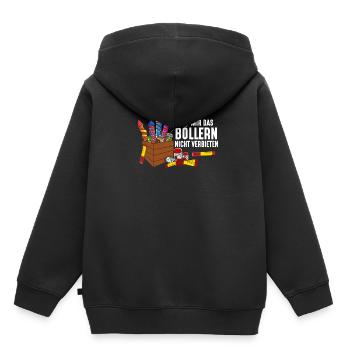 Ich lasse mir das Böllern nicht verbieten - Kinder Premium Organic Hoodie - Schwarz - Hinten - AI Model Kid Male (0cm)