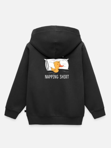 Official Napping Shirt Quietscheente - Kinder Premium Organic Hoodie - Schwarz