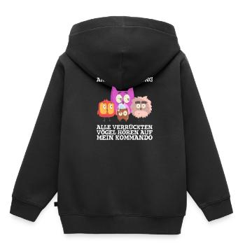 Anstaltleitung Alle Vögel Hören Auf Mein Kommando - Kinder Premium Organic Hoodie - Schwarz - Hinten - AI Model Kid Male (0cm)
