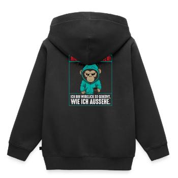Nicht Ansprechen Ich Bin Wirklich So Genervt - Kinder Premium Organic Hoodie - Schwarz - Hinten - AI Model Kid Male (0cm)