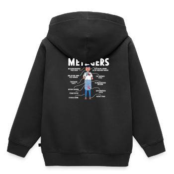 Anatomie eines Metzgers - Kinder Premium Organic Hoodie - Schwarz - Hinten - AI Model Kid Male (0cm)