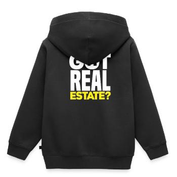 Immobilienmakler Wohnraum - Kinder Premium Organic Hoodie - Schwarz - Hinten - AI Model Kid Male (0cm)