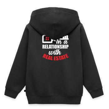 Immobilienmakler Hobby Berufung - Kinder Premium Organic Hoodie - Schwarz - Hinten - AI Model Kid Male (0cm)