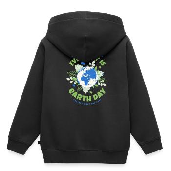 Every Day Is Earth Day - Kinder Premium Organic Hoodie - Schwarz - Hinten - AI Model Kid Male (0cm)