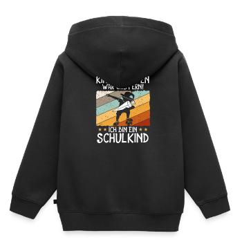 Ich bin ein Schulkind Maximilian - Kinder Premium Organic Hoodie - Schwarz - Hinten - AI Model Kid Male (0cm)