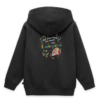 Out of the way: Here comes a kindergartner - Kids Premium Organic Hoodie - black - Back - AI Model Kid Male (0cm)