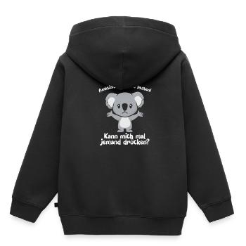Je fonctionne mieux sous pression - Sweat Premium à capuche enfant bio - noir - Dos - AI Model Kid Male (0cm)
