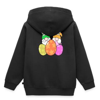 Oeufs de Pâques Pâques - Sweat Premium à capuche enfant bio - noir - Dos - AI Model Kid Male (0cm)