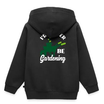Jardin - Sweat Premium à capuche enfant bio - noir - Dos - AI Model Kid Male (0cm)