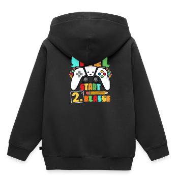 2nd Grade Game Start Gamer - Kids Premium Organic Hoodie - black - Back - AI Model Kid Male (0cm)