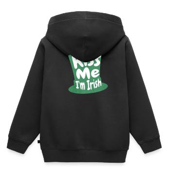 Kiss Me I'm Irish Embrace Celtic Charm & Tradition - Kinder Premium Organic Hoodie - Schwarz - Hinten - AI Model Kid Male (0cm)