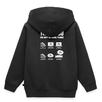 Parc d’attractions de fans de montagnes russes - Sweat Premium à capuche enfant bio - noir - Dos - AI Model Kid Male (0cm)