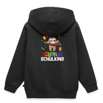 Bääm enfin l’inscription à l’école de paresseux - Sweat Premium à capuche enfant bio - noir - Dos - AI Model Kid Male (0cm)