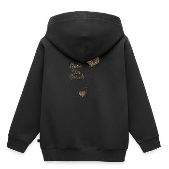 L’amour dans le ventre - Sweat Premium à capuche enfant bio - noir - Dos - AI Model Kid Male (0cm)