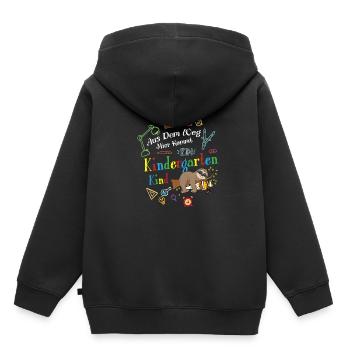 Out of the way: Here comes a kindergartner - Kids Premium Organic Hoodie - black - Back - AI Model Kid Male (0cm)