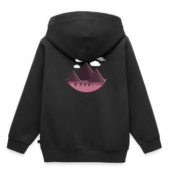 Soucoupe volante Pyramides d’Égypte - Sweat Premium à capuche enfant bio - noir - Dos - AI Model Kid Male (0cm)