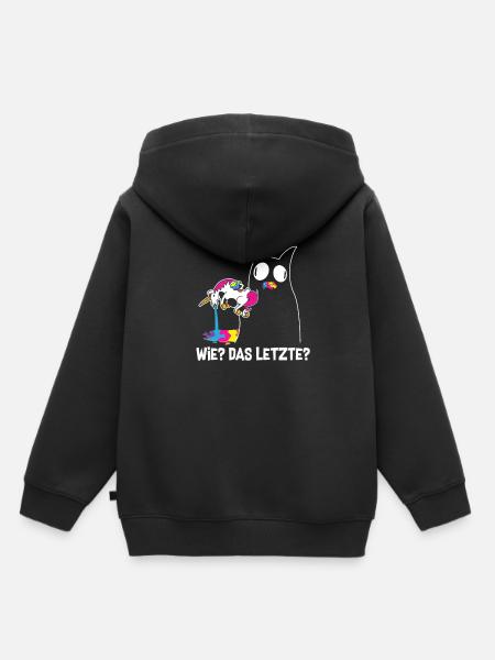 Wie Das Letzte Katze frisst Einhorn - Kinder Premium Organic Hoodie - Schwarz