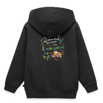 Out of the way: Here comes a kindergartner - Kids Premium Organic Hoodie - black - Back - AI Model Kid Male (0cm)