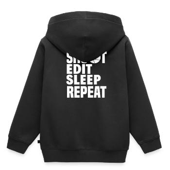 Photograph Beruf - Kinder Premium Organic Hoodie - Schwarz - Hinten - AI Model Kid Male (0cm)