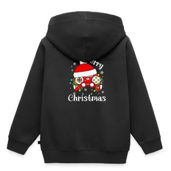 Spielkonsole Controller Weihnachtsmann - Kinder Premium Organic Hoodie - Schwarz - Hinten - AI Model Kid Male (0cm)
