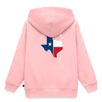 Texas Staat Herkunft - Kinder Premium Organic Hoodie - Rosa - Hinten - AI Model Kid Female (0cm)
