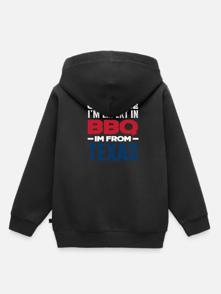 Texas Grillen Texaner - Kinder Premium Organic Hoodie - Schwarz