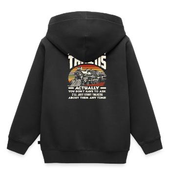 Train Trains Passion Train Driver - Kids Premium Organic Hoodie - black - Back - AI Model Kid Male (0cm)