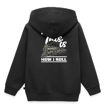 Train Driver Train Trains Profession - Kids Premium Organic Hoodie - black - Back - AI Model Kid Male (0cm)