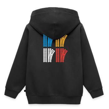 Switch Train Trains Hobby Train Spotter - Kids Premium Organic Hoodie - black - Back - AI Model Kid Male (0cm)