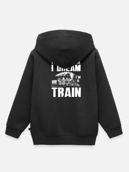 Zug Züge Hobby Schnarchen Männer - Kinder Premium Organic Hoodie - Schwarz