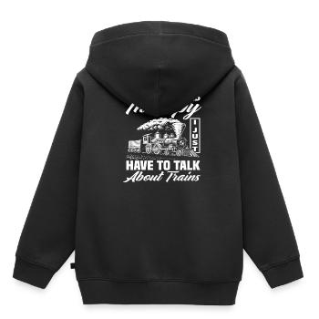 Therapy Train Trains Hobby Train Spotter - Kids Premium Organic Hoodie - black - Back - AI Model Kid Male (0cm)