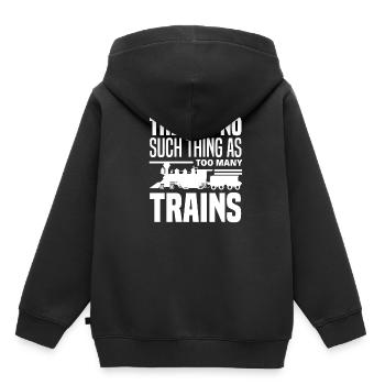 Train Trains Hobby Train Spotter Model Train - Kids Premium Organic Hoodie - black - Back - AI Model Kid Male (0cm)