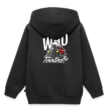 Funny Train Driver Train Trains - Kids Premium Organic Hoodie - black - Back - AI Model Kid Male (0cm)