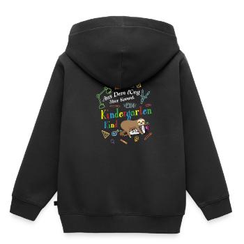 Out of the way: Here comes a kindergartner - Kids Premium Organic Hoodie - black - Back - AI Model Kid Male (0cm)
