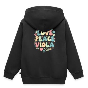 Viola Viola Violist Retro Love - Kids Premium Organic Hoodie - black - Back - AI Model Kid Male (0cm)