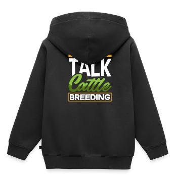 Lass Uns Über Rinderzucht Sprechen Highland Kuh - Kinder Premium Organic Hoodie - Schwarz - Hinten - AI Model Kid Male (0cm)