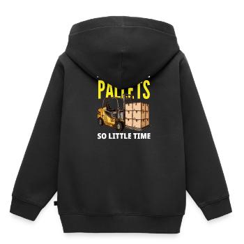 So Viele Paletten So Wenig Zeit - Kinder Premium Organic Hoodie - Schwarz - Hinten - AI Model Kid Male (0cm)