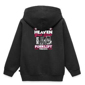 Good Girls Go To Heaven Bad Girls Drive Forklift - Sweat Premium à capuche enfant bio - noir - Dos - AI Model Kid Male (0cm)