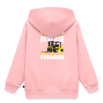 Ich Bin Mehr Rückwärts Gefahren - Kinder Premium Organic Hoodie - Rosa - Hinten - AI Model Kid Female (0cm)