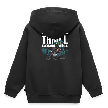My Thrill Downhill VTT - Sweat Premium à capuche enfant bio - noir - Dos - AI Model Kid Male (0cm)