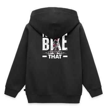 Ich Würde Das Radeln - Kinder Premium Organic Hoodie - Schwarz - Hinten - AI Model Kid Male (0cm)